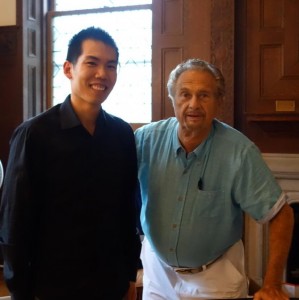 With Aaron Rosand, world-renowned violin virtuoso and pedagogue.             